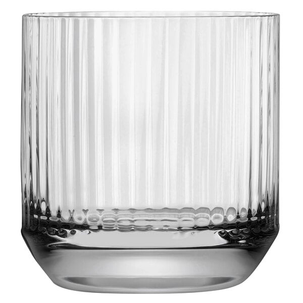 A Nude Big Top Rocks glass with a ribbed rim.