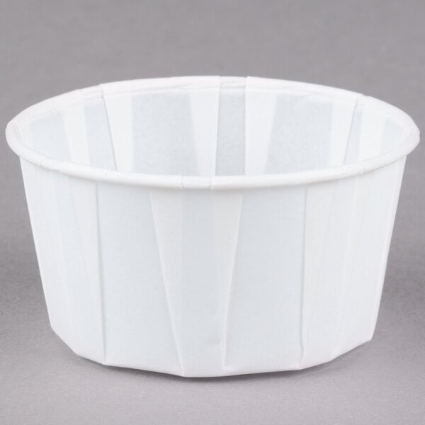 White Paper Souffle W400F Paper Compostable 4 oz Drinking Cup 500 ct 