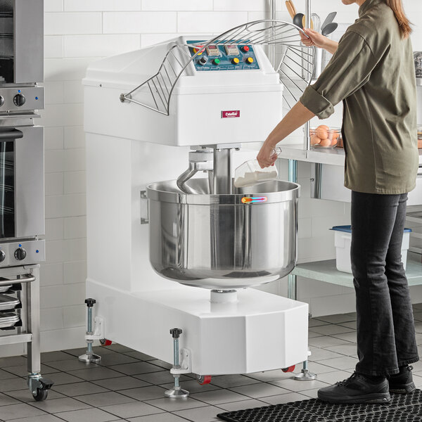 100 Qt. / 140 lb. Two-Speed Spiral Dough Mixer - 220V, 3 Phase, 8