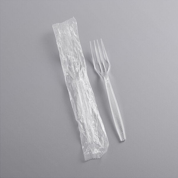 Heavyweight Plastic Wrapped Fork White 