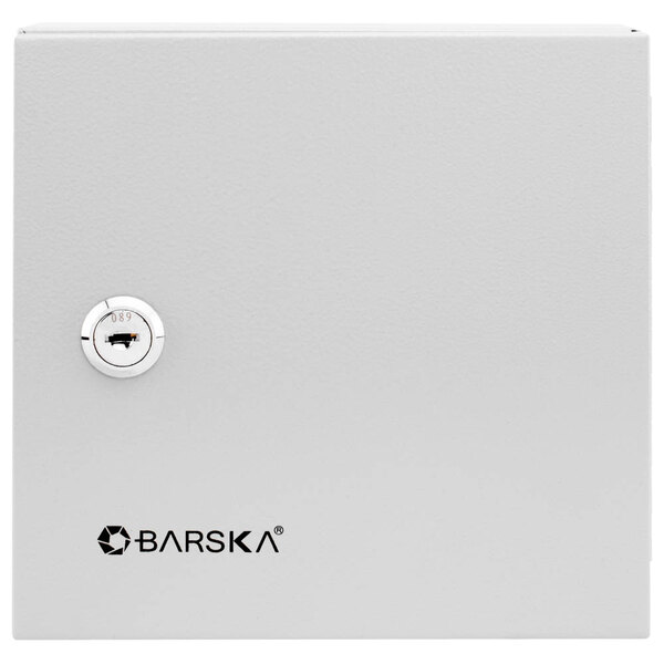 Barska CB13362 6 1/2" x 2" x 6 3/4" Small Gray Steel 10-Key Cabinet with Key Lock