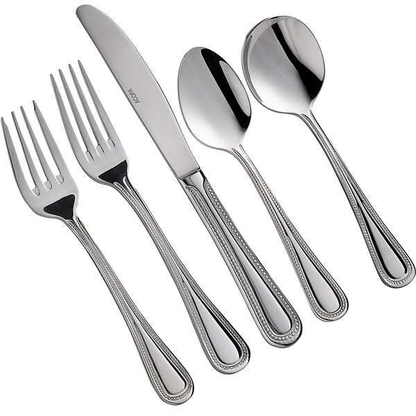 Acopa Lydia 18/8 Stainless Steel Flatware Set Sample Tableware