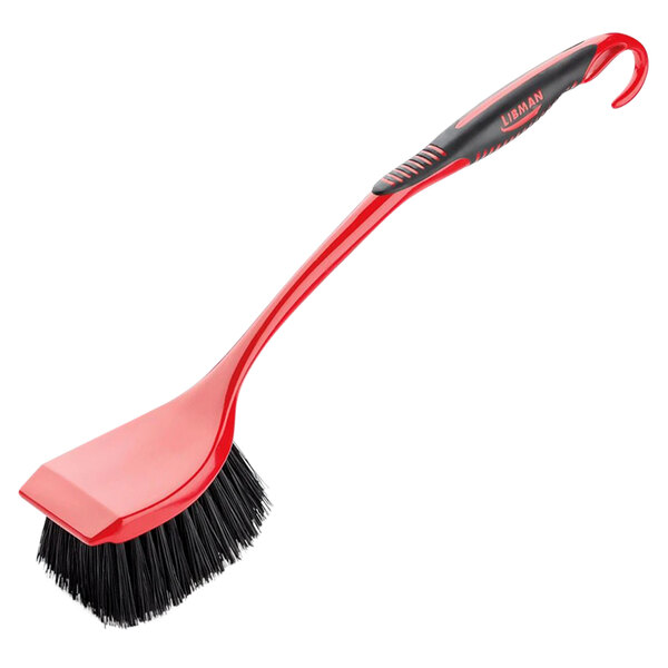 Scrub Brush w/ Scraper Tip - Non-Slip Handle - Long Lasting