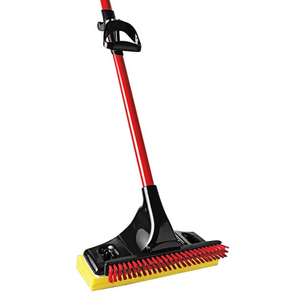 A red and black Libman Big Gator mop with a yellow handle.