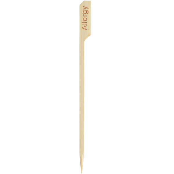 EcoChoice 6" Food Allergy Pick Bamboo, Compostable