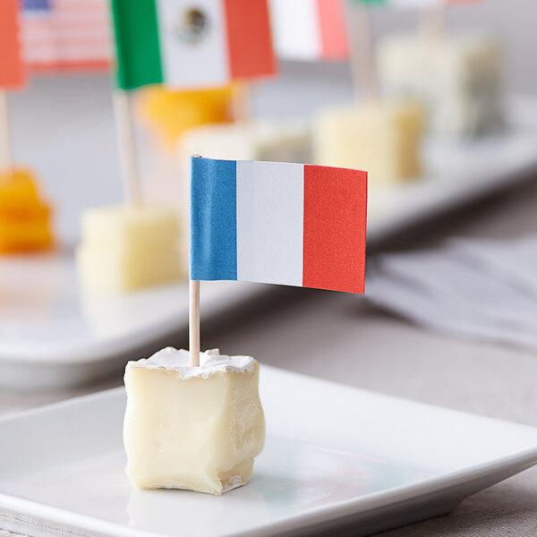 Bulk Choice French Flag Food Picks - 2 1/2