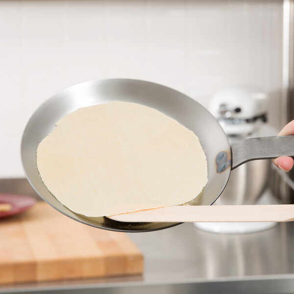 Matfer Bourgeat 062033 8 5/8" Heavy Duty Polished Black Steel Crepe Pan