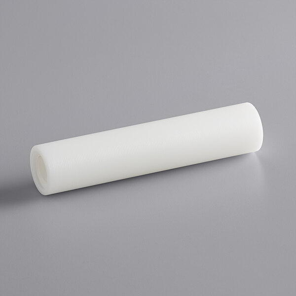 A white plastic tube with a gray end.