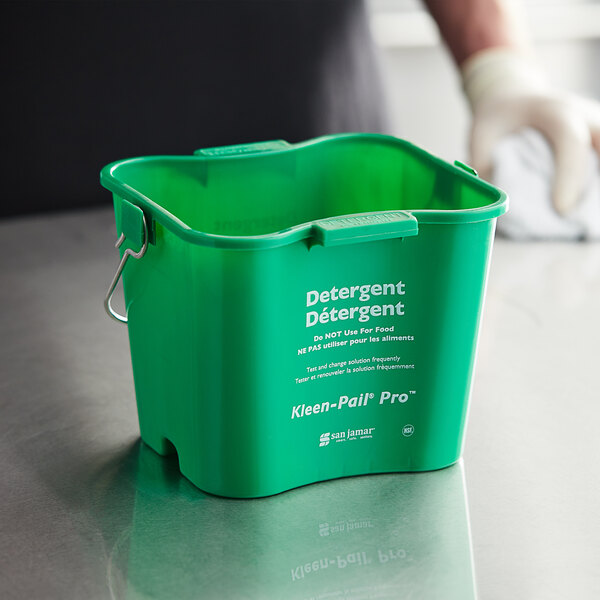 San Jamar KPP97GN 3 Qt. Green Cleaning Kleen-Pail Pro