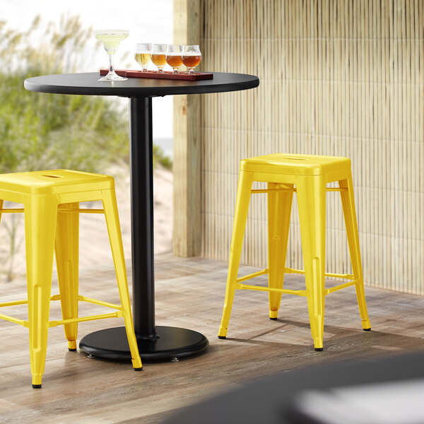 Lancaster Table Seating Alloy Series, 30 Inch Seat Height Outdoor Bar Stools