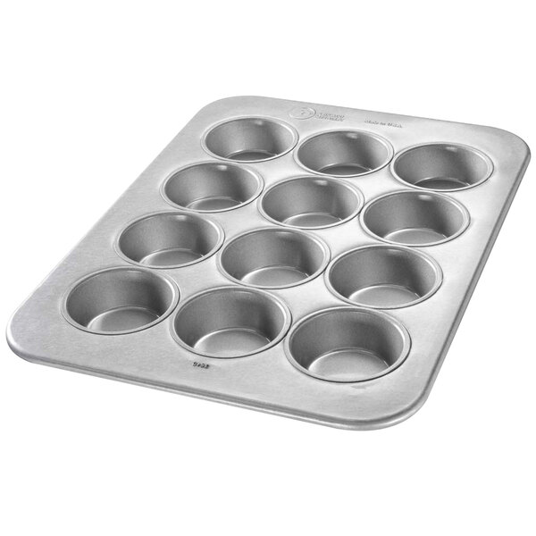 A Chicago Metallic jumbo muffin pan with twelve cups.