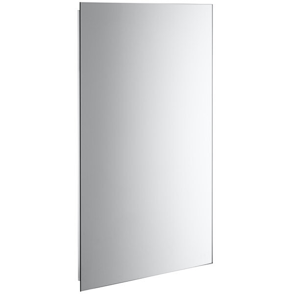 A white rectangular mirror with a black border.