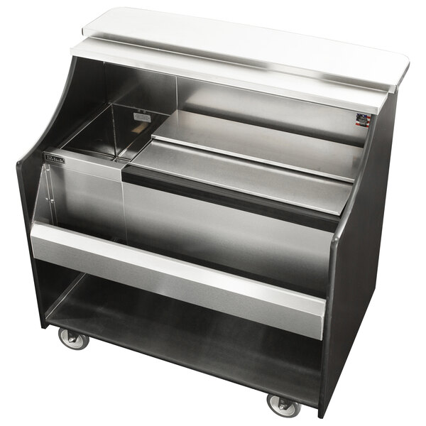 Perlick MOBS42TS 42" Stainless Steel Mobile Bar with Ice Chest 120V