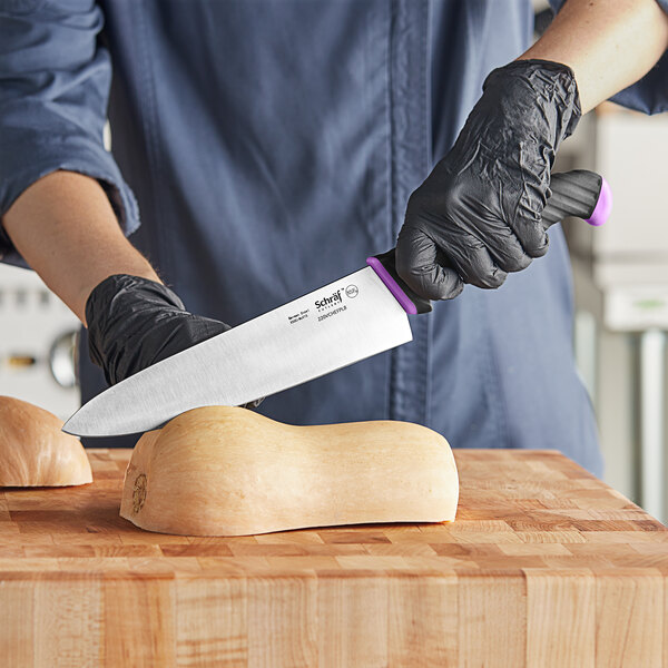 Schraf 8 Chef Knife with Purple Allergen-Free TPRgrip Handle