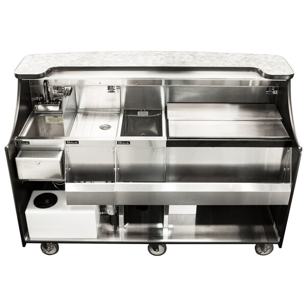 Perlick MOBS66TSS 66" Stainless Steel Mobile Bar with Ice Chest and