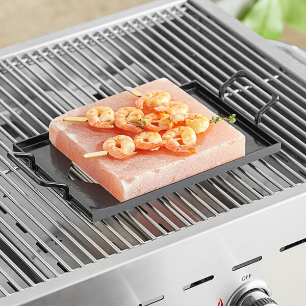 8" x 8" Square Himalayan Salt Slab with Oven- and Grill-Safe Serving Tray