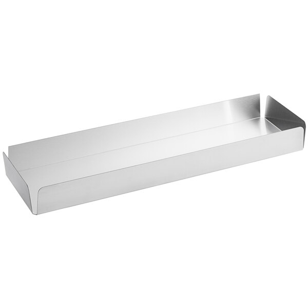 An Avantco stainless steel crumb tray with a handle.