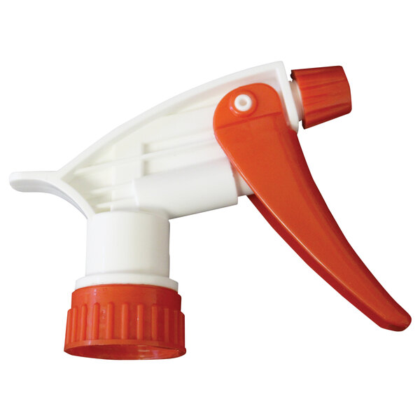 A Tolco white and red plastic sprayer with an orange trigger.