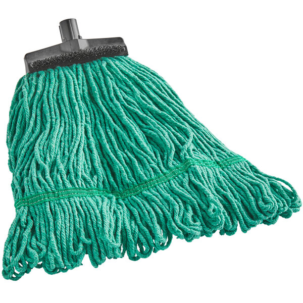 Continental Huskee Muscle Mop A401106 Green Large Blend Looped End Wet Mop Head with Screw-On Band