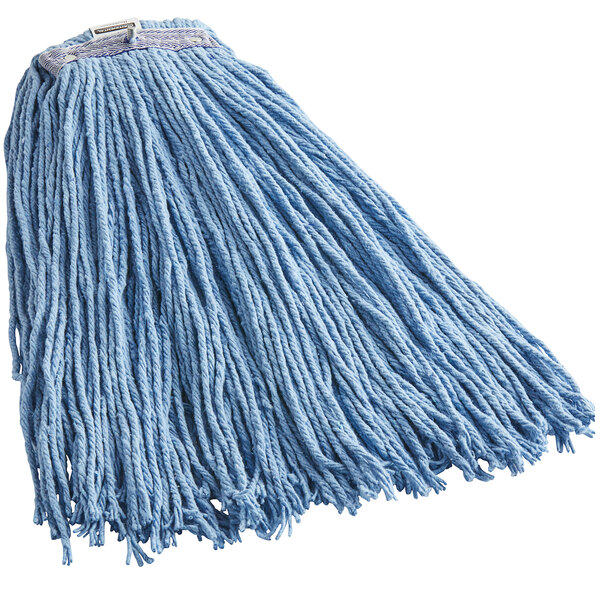 Continental Huskee Pro A430324 No Marr Pinnacle 24 oz. #32 Blue Blend Cut-End Wet Mop Head with Screw-On Band