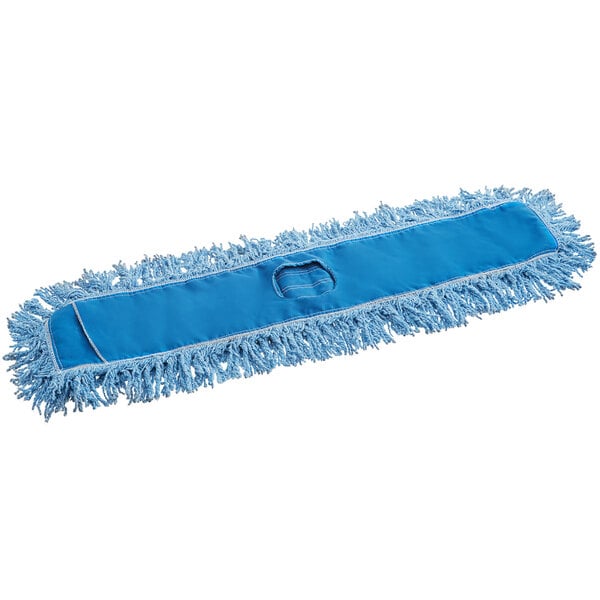 New Industrial Cotton Dry Dust Mop Head 5" x 18" Single Snap Green 