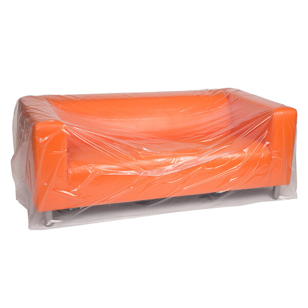 Lavex Industrial 134" x 45" 1 Mil LDPE Clear Furniture Bag on a Roll - 110/Roll