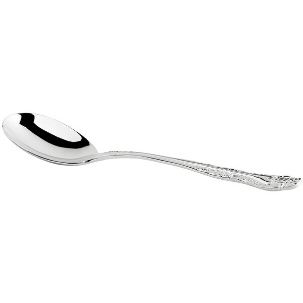a silver spoon with a handle
