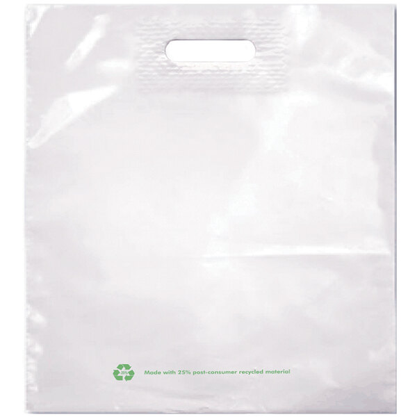 Case of 1000 Dark Green Low Density Medium Merchandise Bag 12 x 15 Inches 