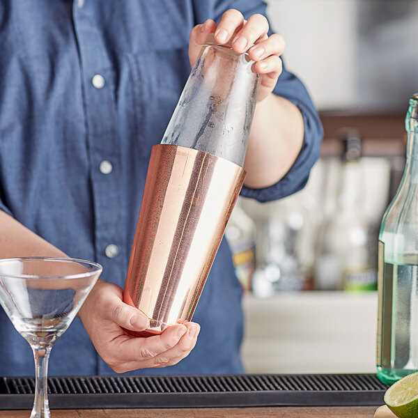 Bosto tin bilanciato inox 28ox-mixing glass strainer per cocktail 
