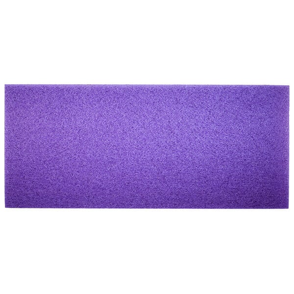 A purple rectangular pad with a white background.