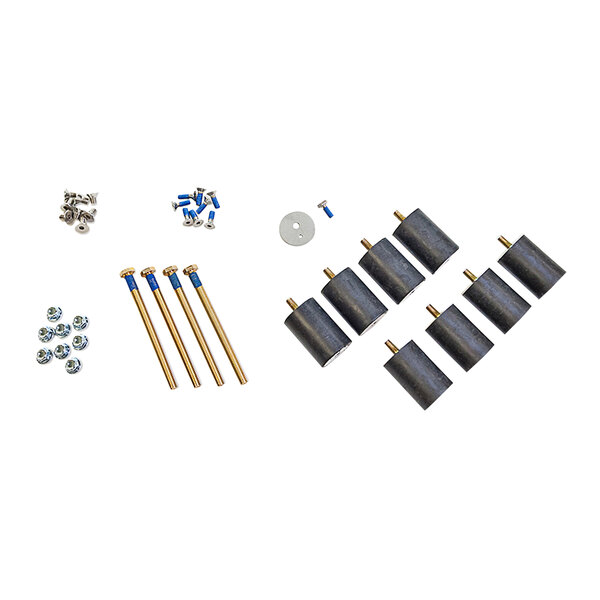 A Square Scrub PVT Weight Bolt Kit with black rollers and screws.