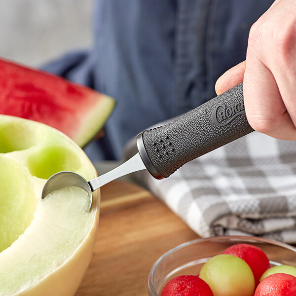 Choice Stainless Steel Melon Baller with Black Nylon SoftGrip Handle