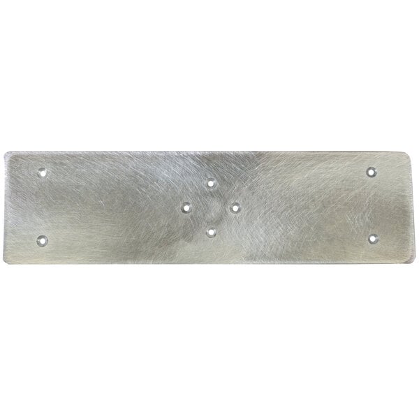 A Square Scrub aluminum driver plate with holes.