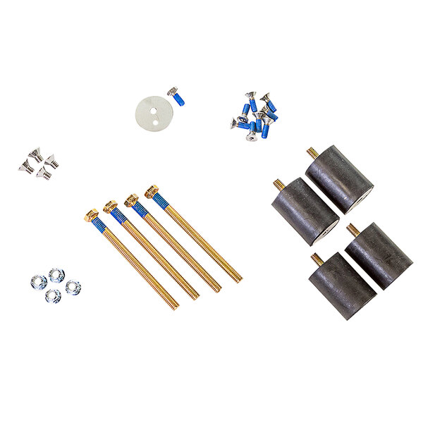 A Square Scrub PIVOT weight bolt kit, including metal screws and nuts.