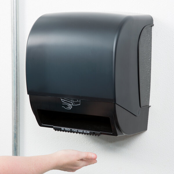 Response DISP 235 Black HandsFree Paper Roll Towel Dispenser with