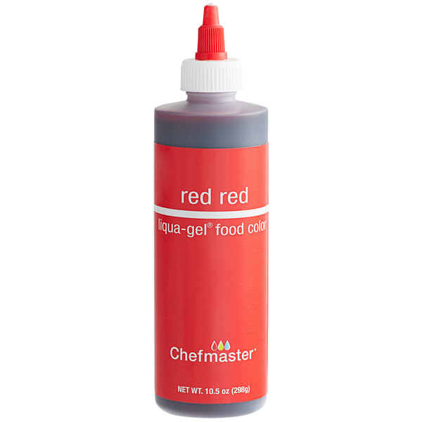 Chefmaster 10.5 oz. Red Red LiquaGel Food Coloring