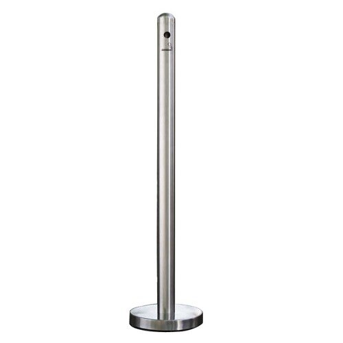 American Metalcraft SPRV1 40" Brushed Stainless Steel Free Standing Smoker Pole and Base