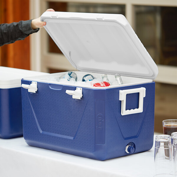 Choice Blue 63 Qt. Cooler with Side Swing Handles