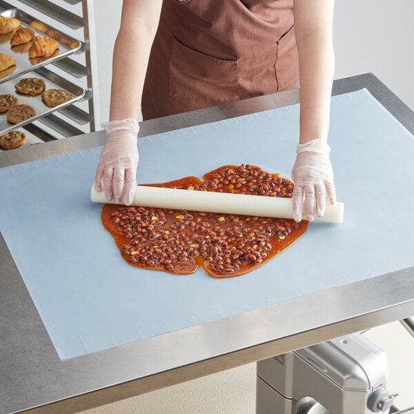 Baker's Mark 36 x 24 Blue Translucent Indexed Silicone Non-Stick Work Mat