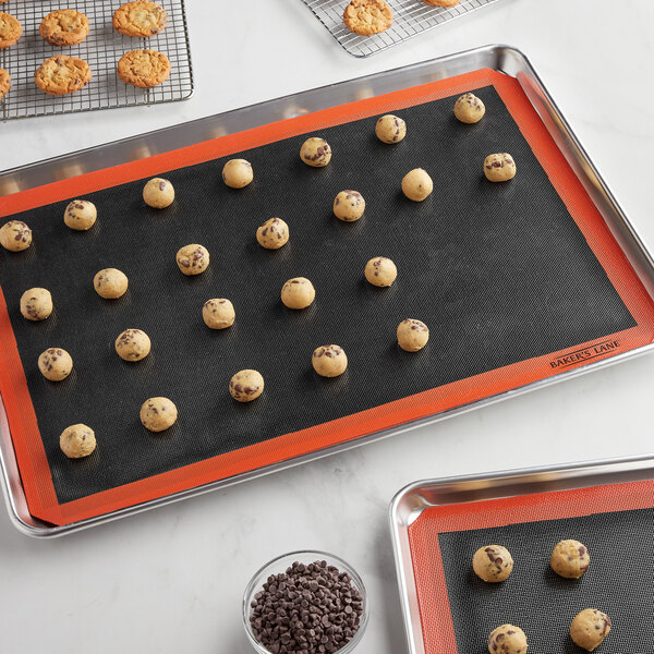 Baker's Lane 16 1/2" x 24 1/2" Full Size Heavy-Duty Perforated Silicone Non-Stick Baking Mat