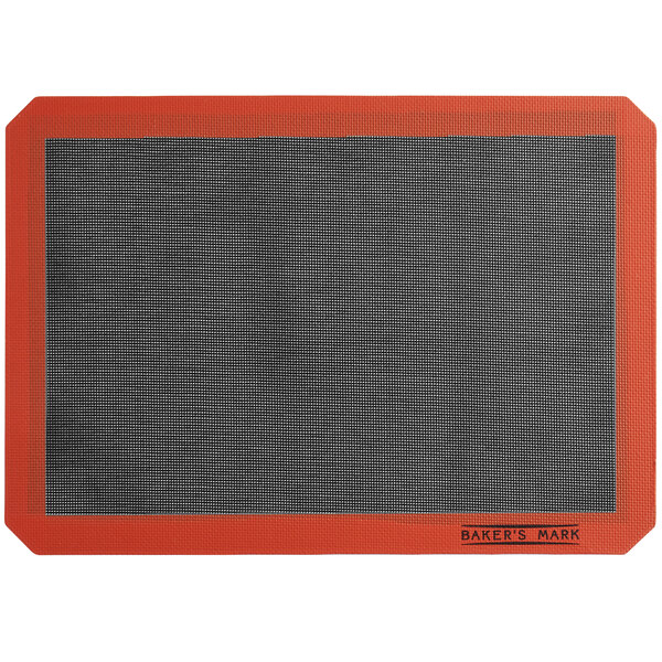 Baker's Mark 36 x 24 Green Grid Indexed Silicone Non-Stick Work Mat