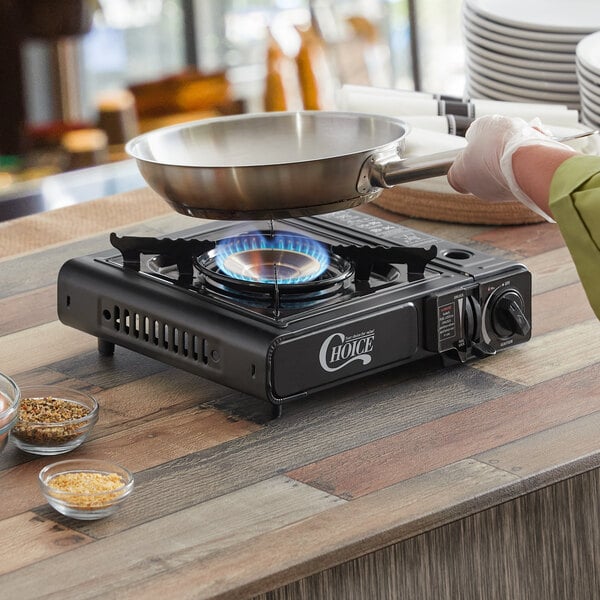 Choice 1-Burner High Performance Butane Range / Portable Stove with Brass  Burner - 15,000 BTU