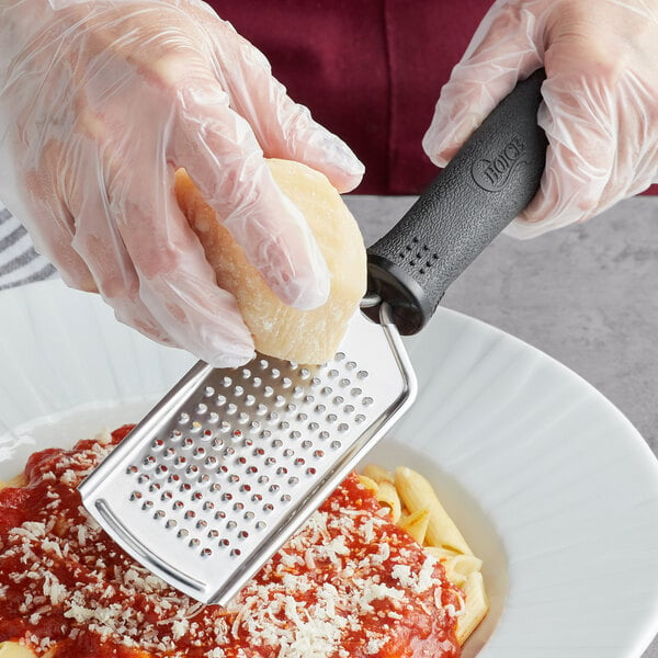 FLAT STEEL GRATER WITH BLACK PLASTIC FRAME HIGH QUALITY STAINLESS STEEL 