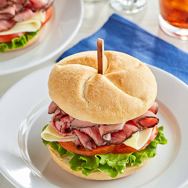 Amoroso's 4" Philadelphia HearthBaked Sliced Kaiser Roll 80/Case