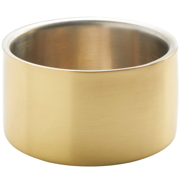 An American Metalcraft gold stainless steel bowl.