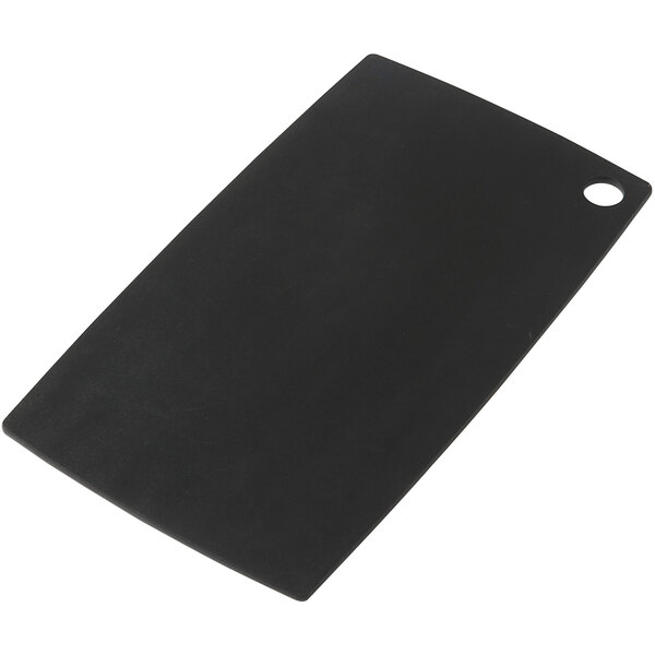 An American Metalcraft black rectangular pressed wood serving board.