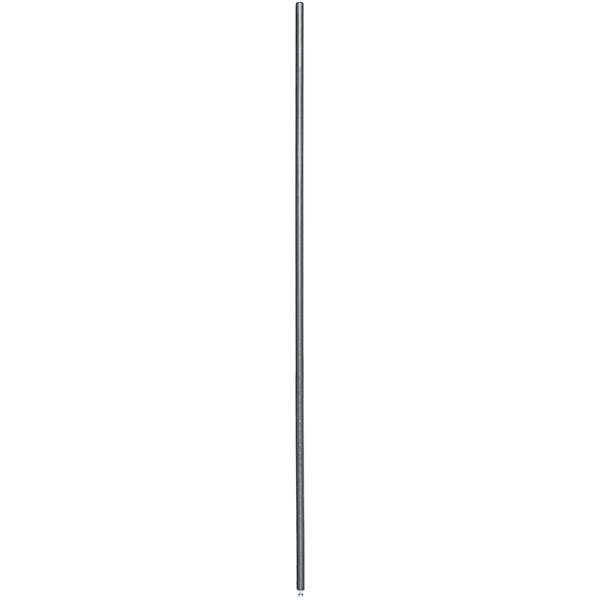 A long thin metal Eagle Group stationary shelving post with black lines on a white background.