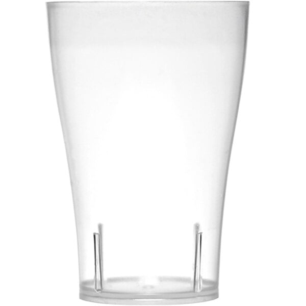 A clear plastic Fineline Pilsner cup.