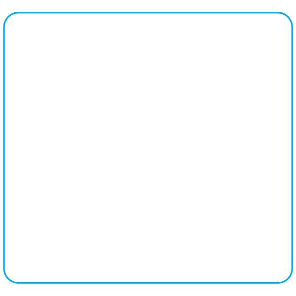 A white rectangle with blue lines on a white background.