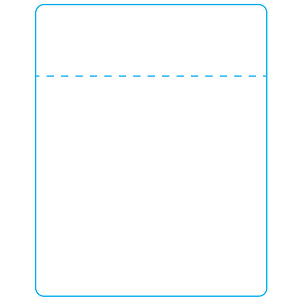 A roll of white rectangular blank perforated scale labels.